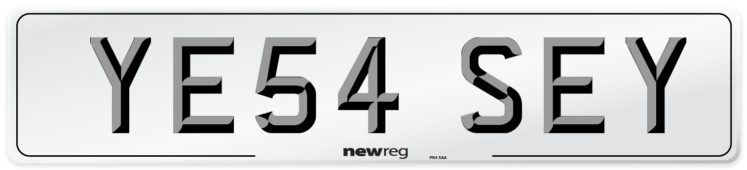 YE54 SEY Number Plate from New Reg